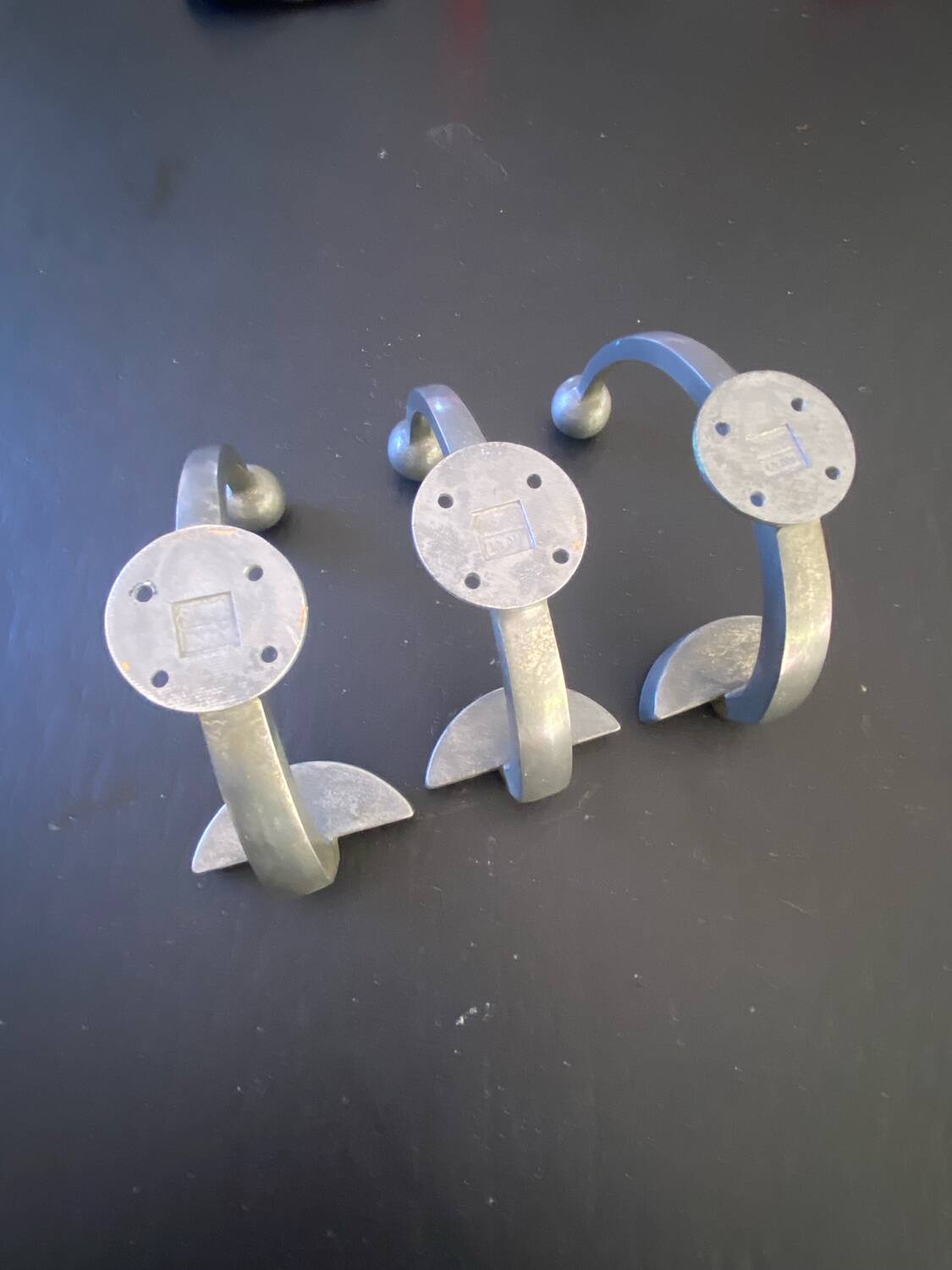 Vintage metal coat hooks