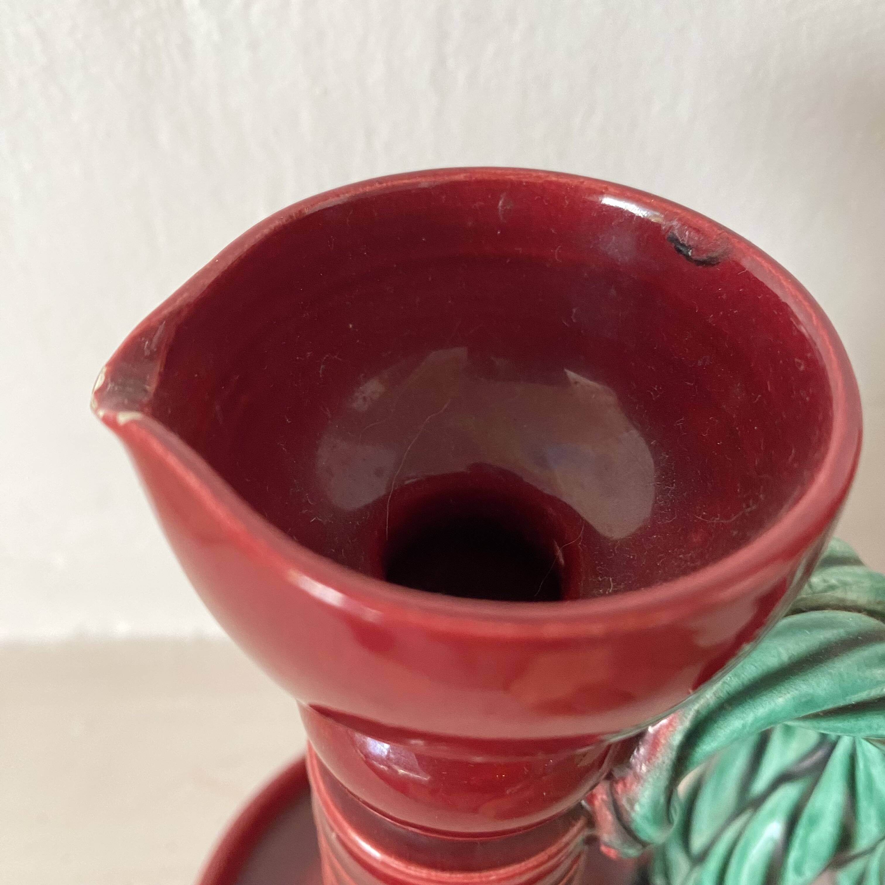 1950s earthenware candlesticks