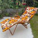 Deckchair chaise longue year 70