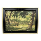 Oil on vintage panel