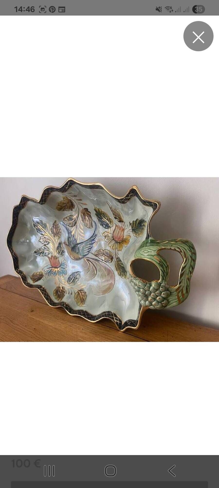 Ceramic basket by Hubert Becquet