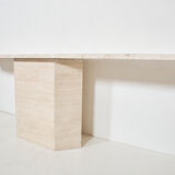 Italian travertine console 1970