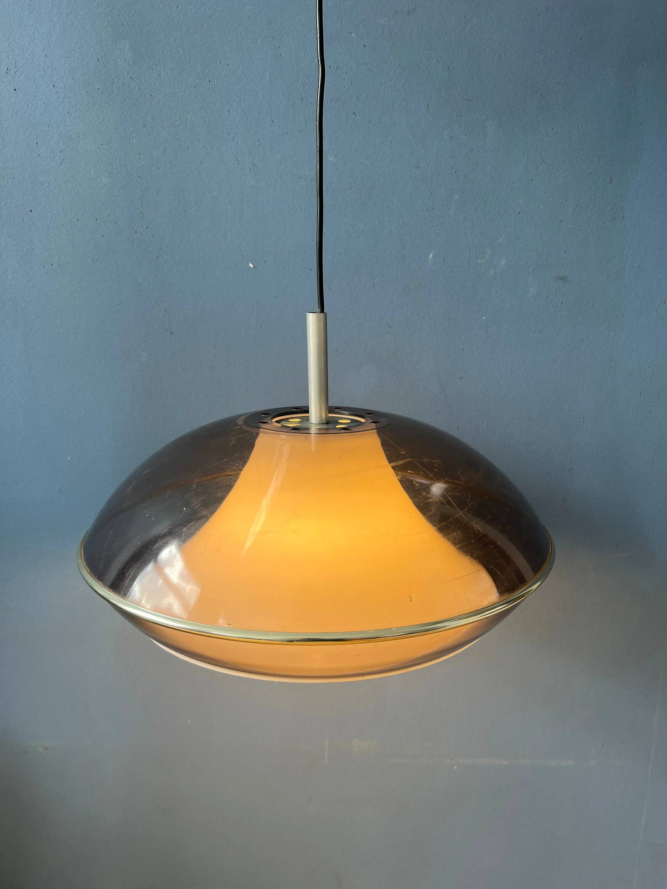 Vintage Space Age acrylic glass UFO pendant light
