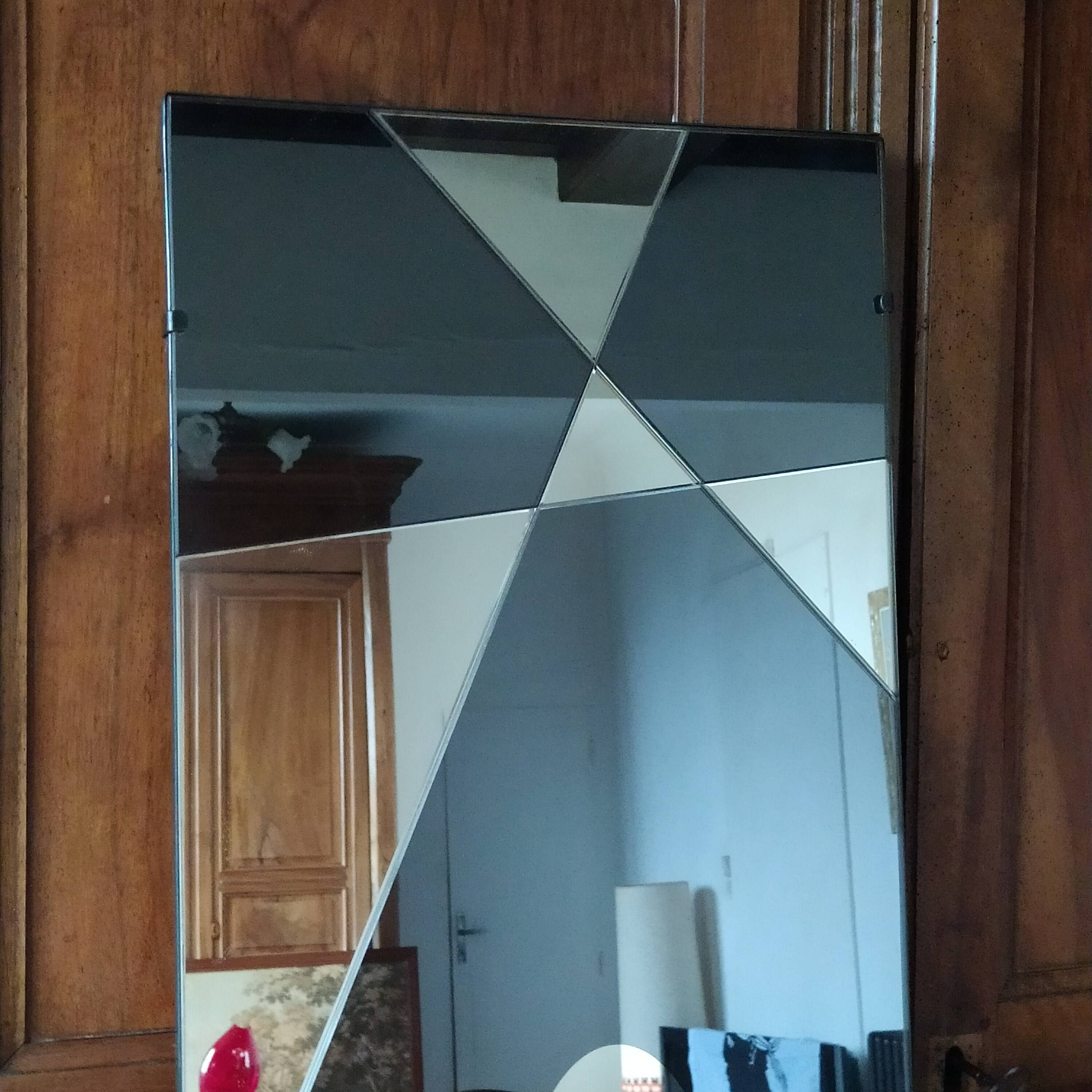 miroir XXL vintage 1960 designer Jacques Hitier pour Marly Frères