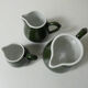 Trio of vintage bistro milk pots pilivite