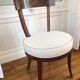Mahogany round table in Louis Philippe style and 8 period chairs from the early 19th century.