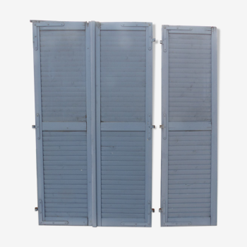 Lot of 3 shutters full of wood