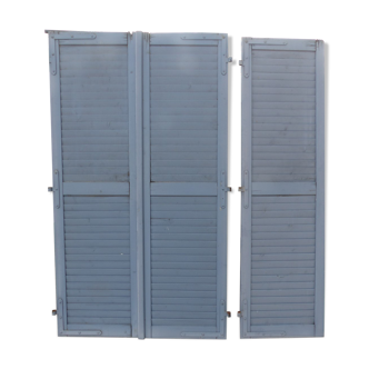 Lot de 3 volets persiennes pleines en bois