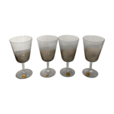 Lot de 4 verres en cristal fumé
