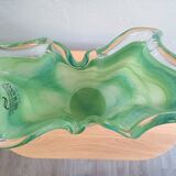 Vase en verre de Murano vert, Italie