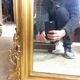 79 x 128 cm wooden fireplace mirror