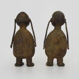 Pair of African fertility doll sculptures Namji Cameroon. 70
