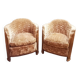 Suite de 2 fauteuils et 2 chauffeuses Art Déco En Acajou 1930