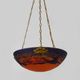 Art Deco 1 Feu Noverdy France basin pendant light in marmoreal glass paste