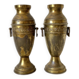 Pair of antique baluster vases