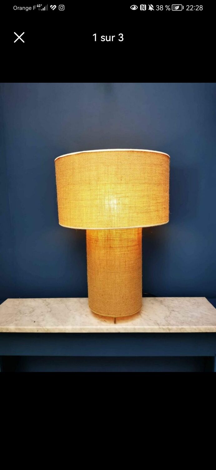Linen canvas lamp