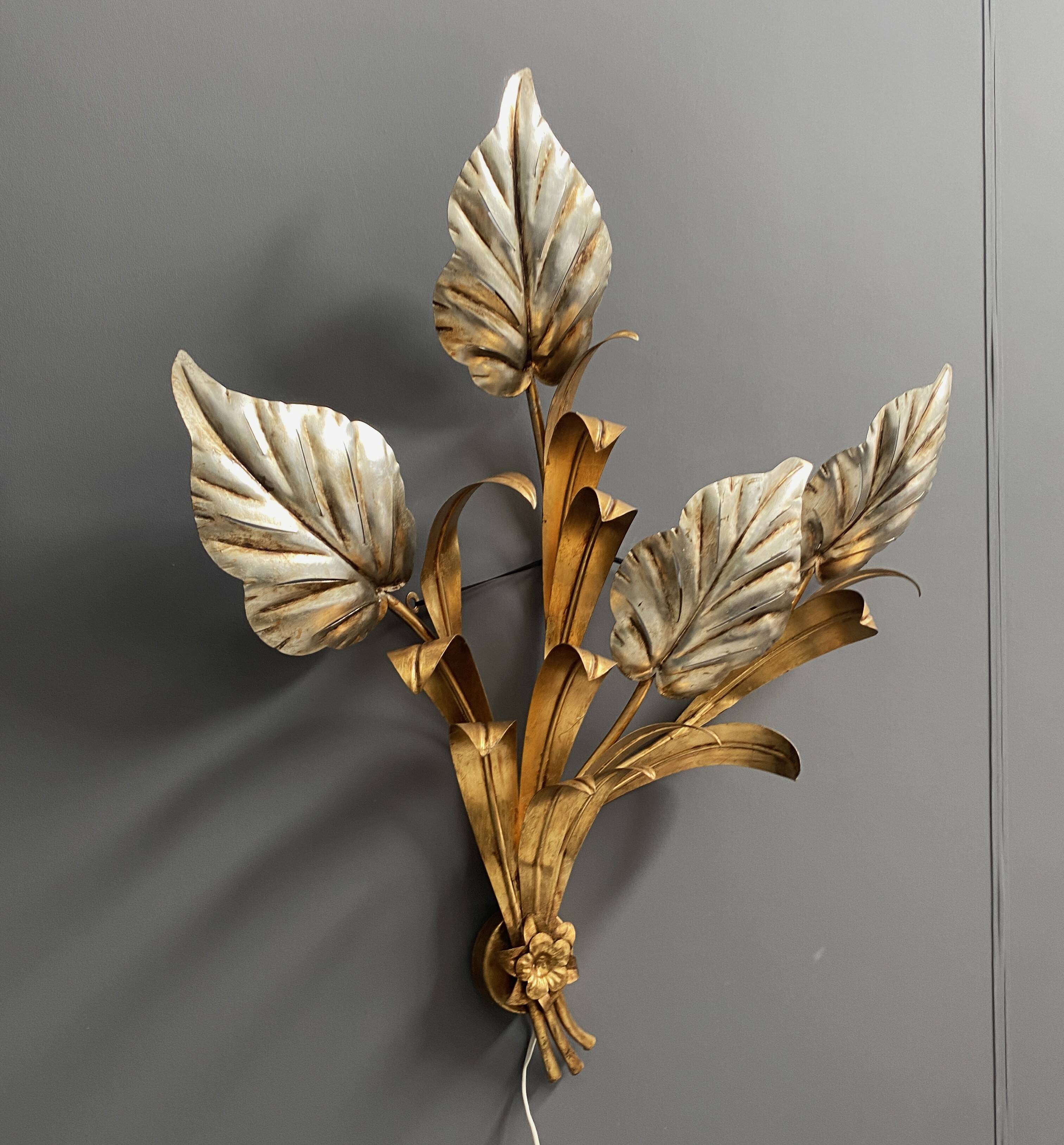Hans Kögl large wall lamp Hollywood regency style 1970s