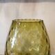 Vase tulipe vintage verre ambré