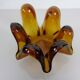 Large Murano amber glass bowl, Italy, 1960s