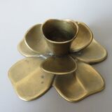 Flower candle "4-leaf clover" in 70s brass