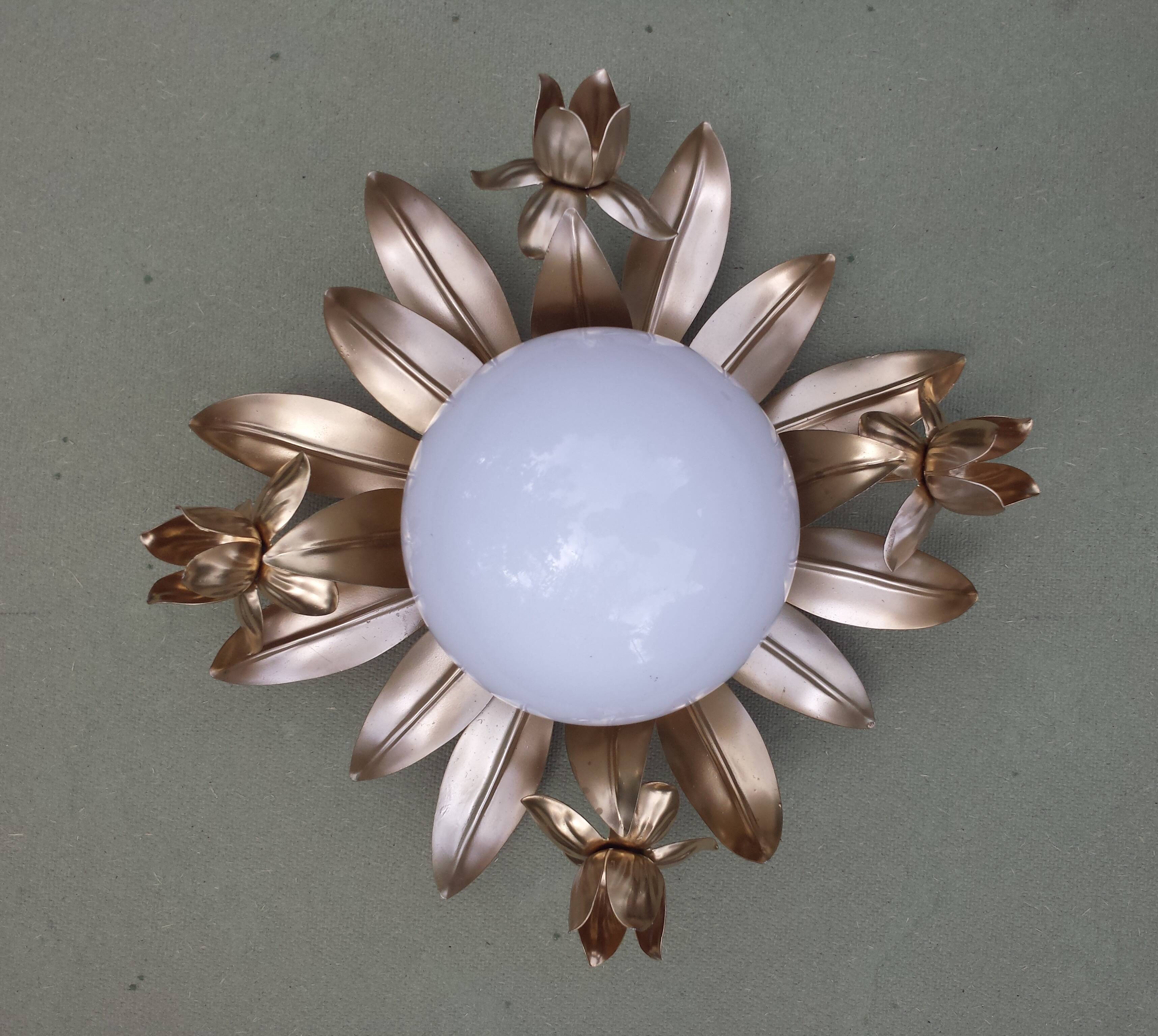 Golden Sun Flower Wall Ceiling Light