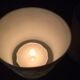 Set of 4 photophores in white biscuit