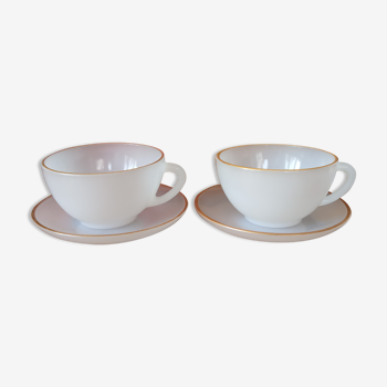 Duo de tasses Arcopal vintage