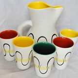 Vallauris orangeade service - signed André Baud - 50s/60s style
