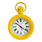 80s metal and glass wall clock