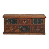 Antique storage trunk with floral decoration (circa 1895) #102
