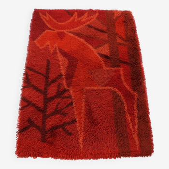 Tapis danois en laine des années 1960