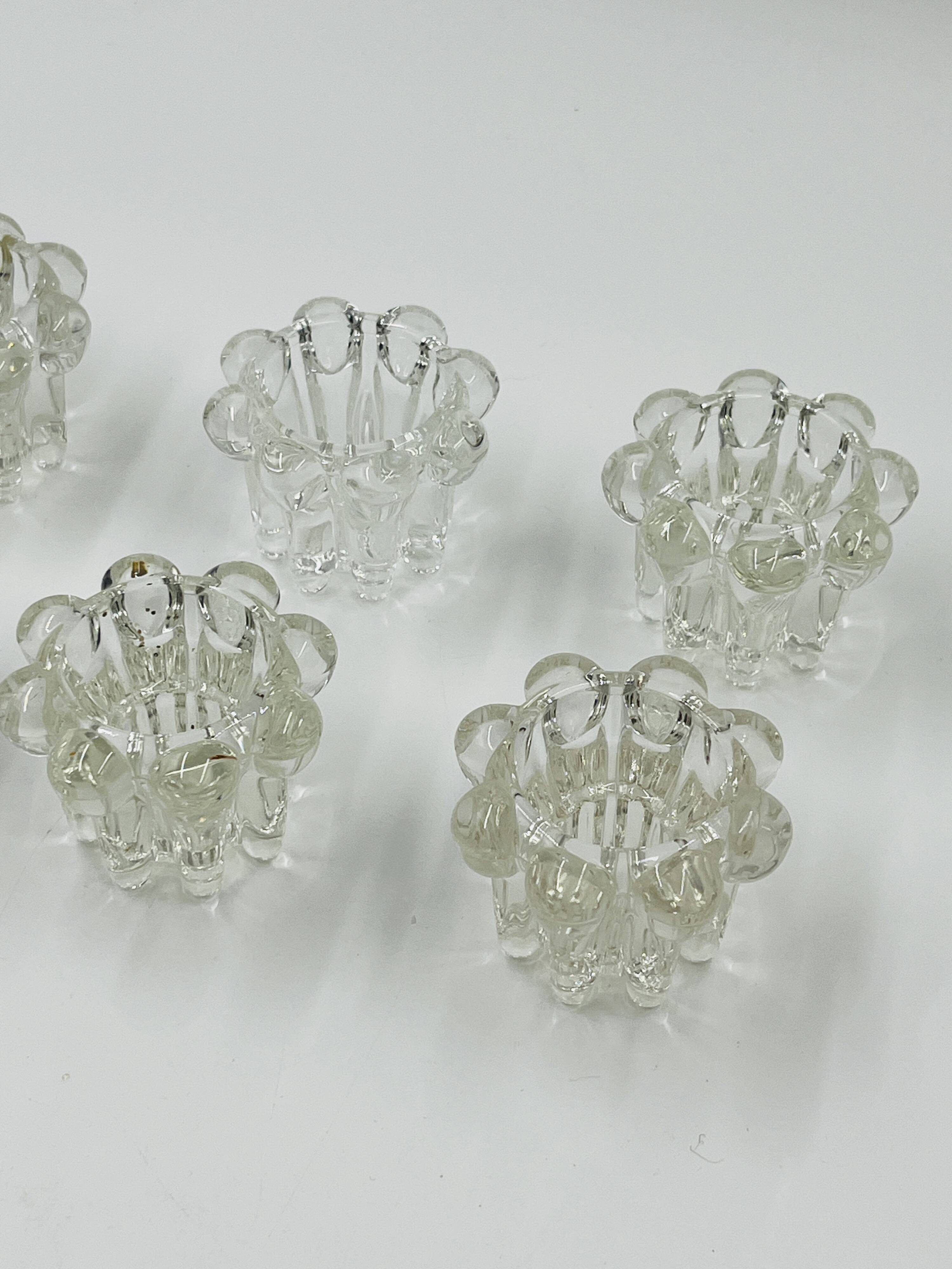 Set of 6 vintage flower candle holders by VMC Reims - 1960s