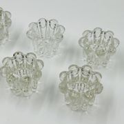 Set of 6 vintage flower candle holders by VMC Reims - 1960s