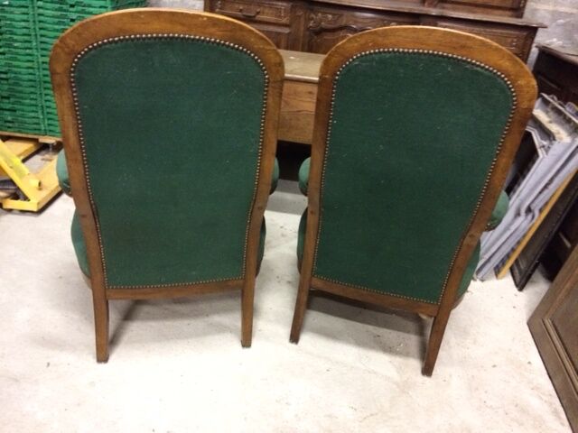 Pair of voltaire noyer armchair