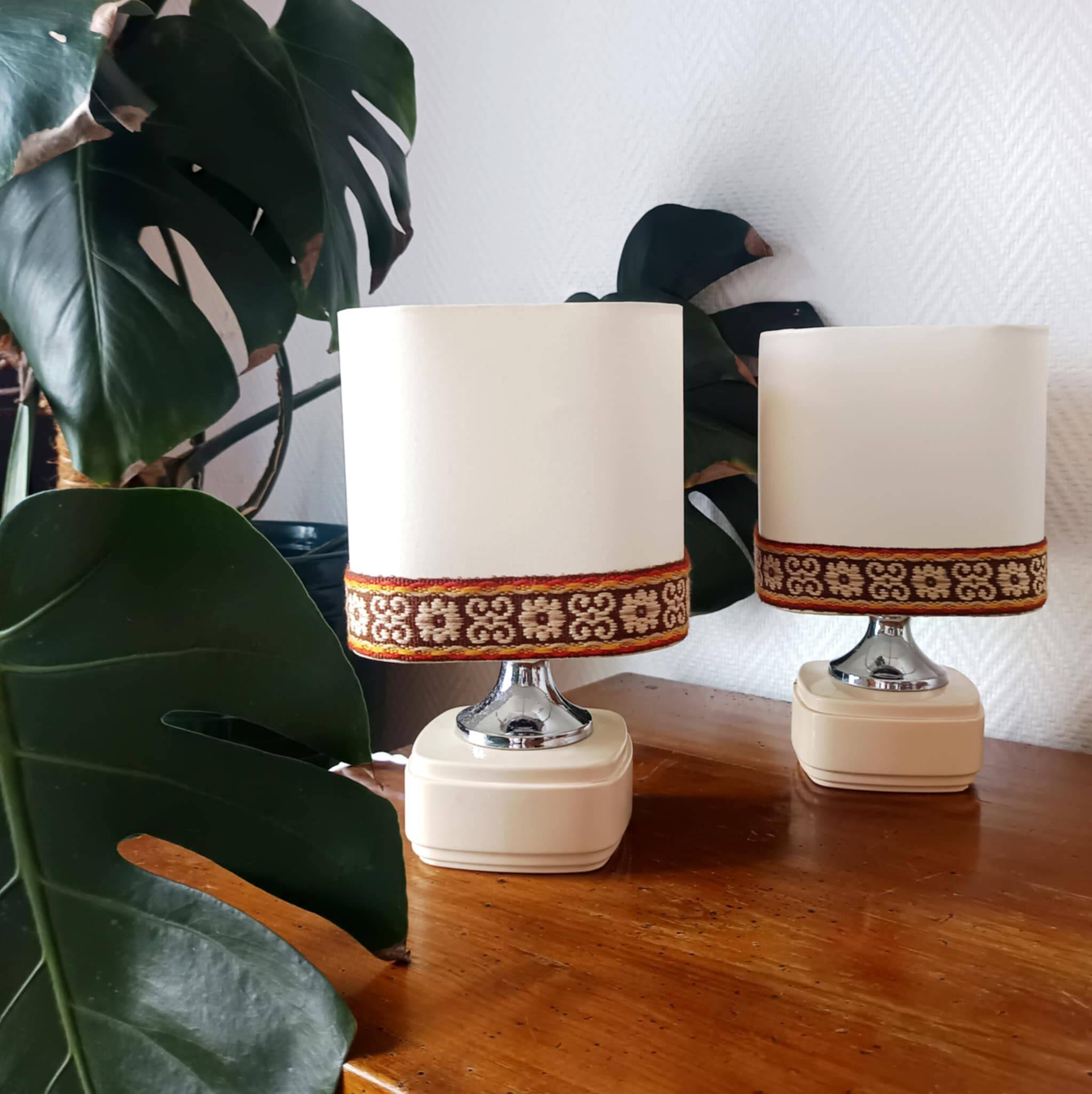 Pair of vintage 1970s lamps