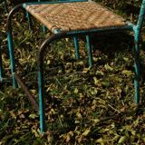 Chaises de jardin en fer forgé et rotin