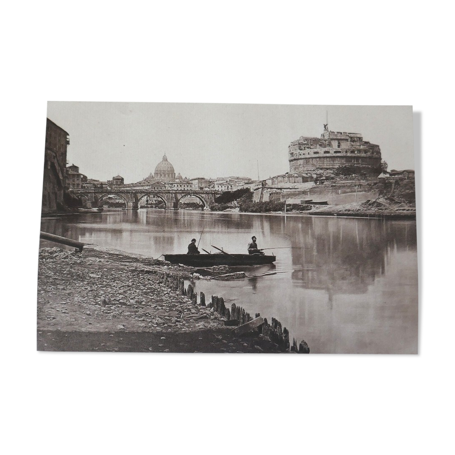 Photo Reproduction of "View of the Castel Sant'Angelo and St. Peter" by Alinari