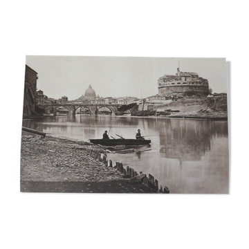 Reproduction Photo "View of the Castel Sant'Angelo and St. Peter's" by Alinari