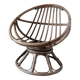 Fauteuil en rotin naturel avec assise pivotante