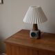 Lampe de table en céramique danoise beige/ lilas/ bleu