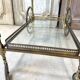 Rolling bar cart in brass and bronze circa 1960