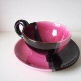 Coffee cup and saucer Vallauris signed Luc