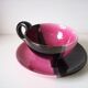 Coffee cup and saucer Vallauris signed Luc