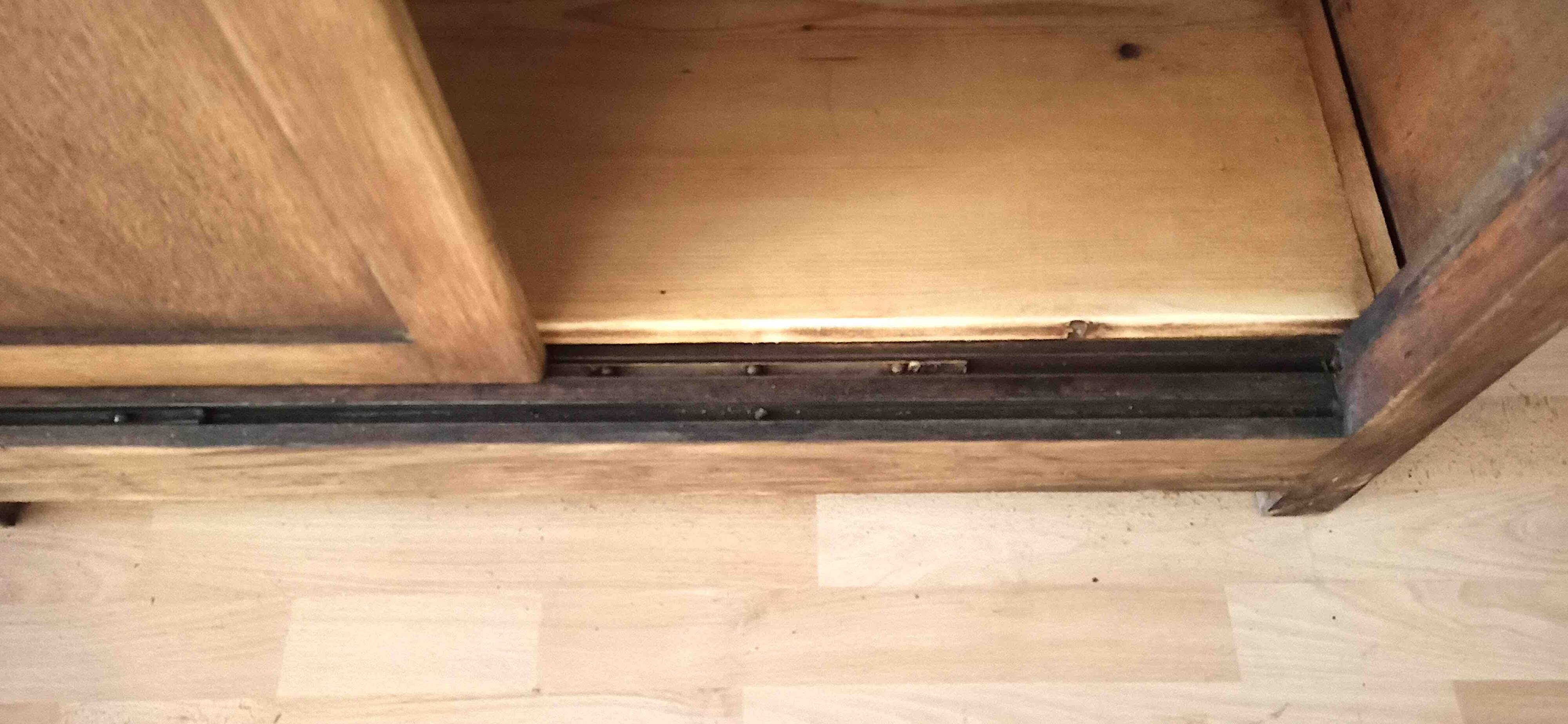 Old pharmacy cabinet from the 1950s width 263 cm