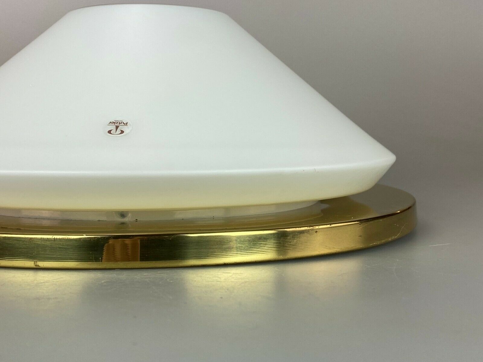 70s Peill & Putzler Plafoniere ceiling lamp glass space design lamp 70s