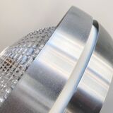 Vintage RAAK hanging lamp B-1044, aluminium and glass shade