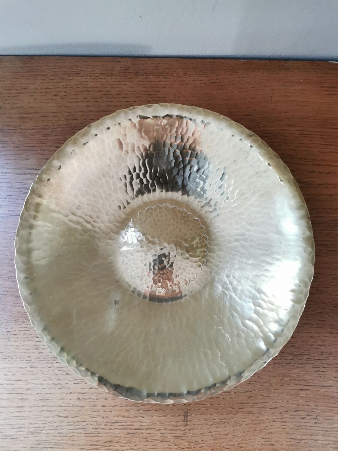 Art Deco cut in hammered solid brass