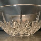 Crystal bowl rounded shape with pattern of carved stars - 23 cm