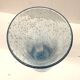 Blue bubble glass vase