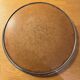 Round silver-plated metal tray and mirror